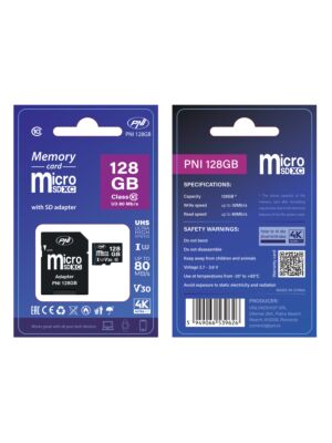 MicroSD PNI 128 GB Speicherkarte mit Adapter