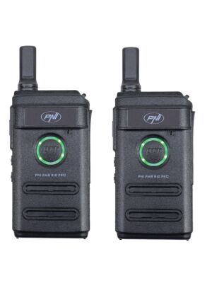 Kit mit 2 tragbaren Radiosendern PNI PMR R10 PRO, 446 MHz, 0,5 W, 16 programmierbare Kanäle, 16 PMR- und 50 CTCSS- und 104 DCS-Töne