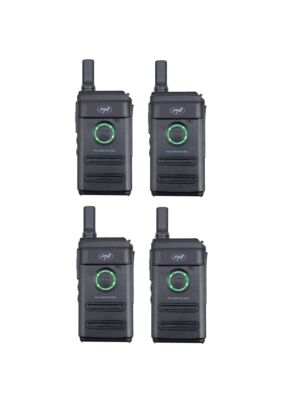 Kit mit 4 tragbaren Radiosendern PNI PMR R10 PRO, 446 MHz, 0,5 W, 16 programmierbare Kanäle, 16 PMR- und 50 CTCSS- und 104 DCS-Töne