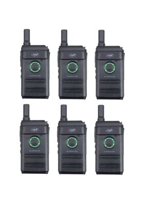 Kit mit 6 tragbaren Radiosendern PNI PMR R10 PRO, 446 MHz, 0,5 W, 16 programmierbare Kanäle, 16 PMR- und 50 CTCSS- und 104 DCS-Töne