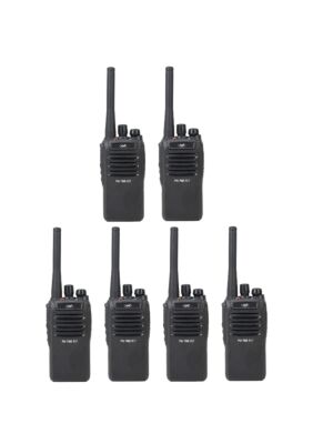 Kit mit 6 tragbaren Radiosendern PNI PMR R17 446 MHz, 0,5 W, 16 PMR-Kanälen und 50 CTCSS- und 104 DCS-Tönen, programmierbar, Li-Ion