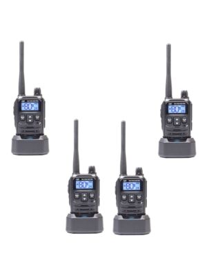 Kit mit 4 tragbaren Radiosendern PNI PMR R45 PRO 446 MHz, 0,5 W, 99 programmierbare Kanäle, 16 PMR- und 38 CTCSS- und 104 DCS-Töne,