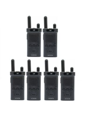 Kit mit 6 tragbaren Radiosendern PNI PMR R60 446 MHz, 0,5 W, 16 programmierbare Kanäle, 16 PMR- und 50 CTCSS- und 104 DCS-Töne, Sca