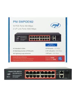 Schalter POE PNI SWPOE162, 16 Ports