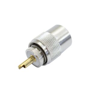 PNI PL259-Stecker für RG58-Kabel, goldener Mittelstift 9 mm