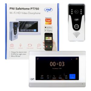 Intelligente Video-Gegensprechanlage PNI SafeHome PT750 WiFi HD, P2P, Innenmonitor, dedizierte Tuya Smart-Anwendung, Integration in